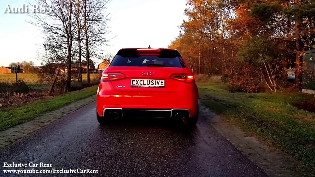 Ford Focus RS vs Subaru Impreza WRX STI vs Audi RS3 vs A45 AMG - 0-270km_h, Revs & Exhaust Sound