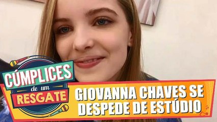 Giovanna Chaves chora muito ao se despedir de estúdio de Cúmplices