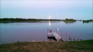 Full Moon shining on the lake June 20, 2016