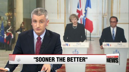 Hollande urges UK to start Brexit as soon as possible