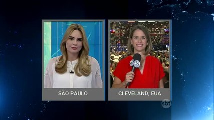 Donald Trump discursa no último dia da convenção do Partido Republicano