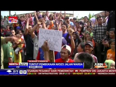 Tuntut Akses Dibuka, Warga Blokade Stasiun Cilebut