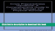Read Crisis Preparedness Handbook: A Comprehensive Guide to Home Storage and Physical Survival