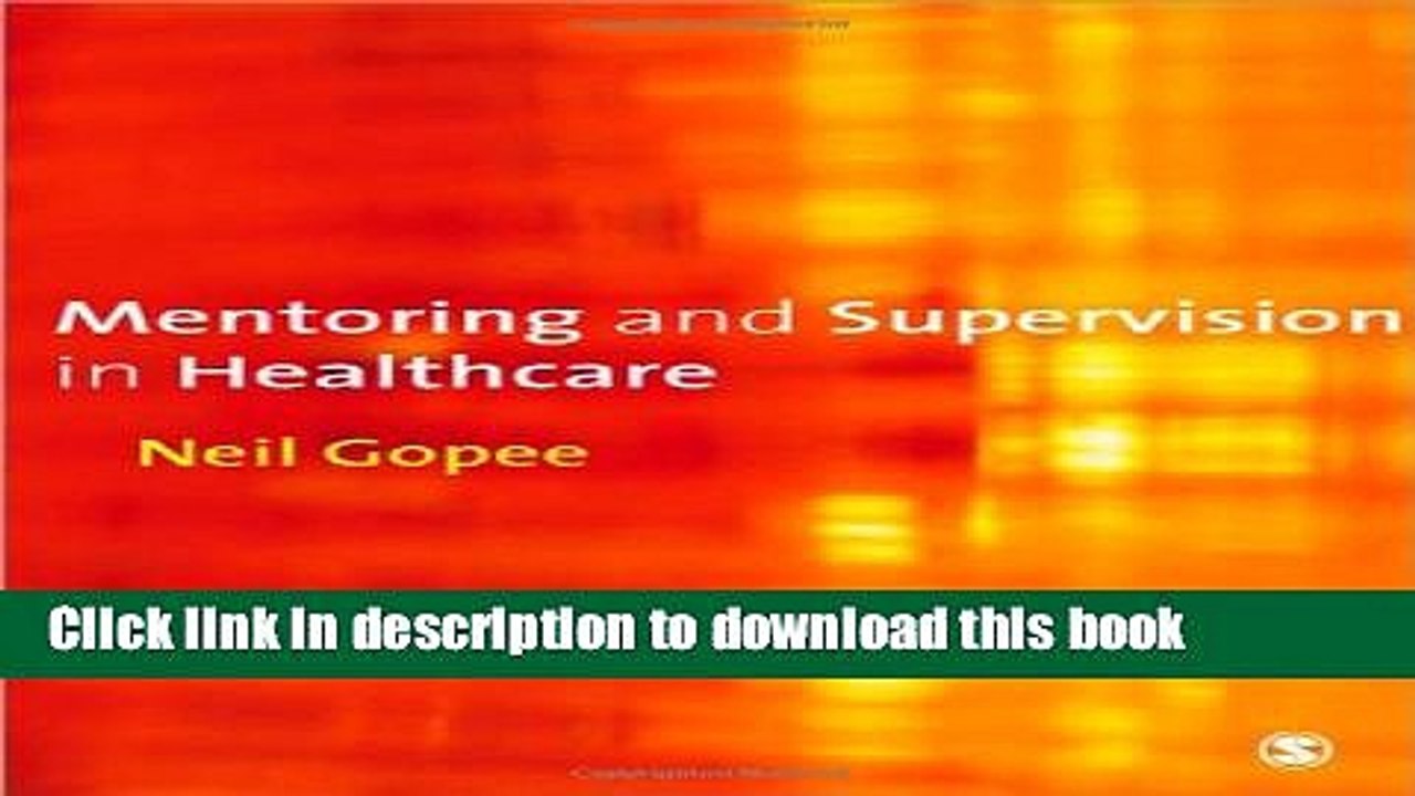 Download Mentoring and Supervision in Healthcare Ebook