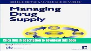 [PDF] Managing Drug Supply: The Selection, Procurement, Distribution, and Use of Pharmaceuticals