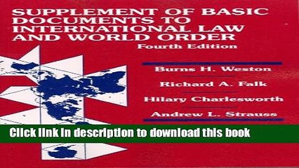 [PDF]  Basic Document Supplement to International Law and World Order  [Read] Full Ebook