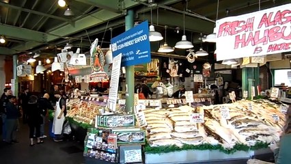 Seattle's Pike Place Market Fish Toss. 05-10-12.