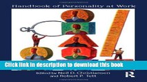 Read Books Handbook of Personality at Work (Applied Psychology Series) E-Book Free