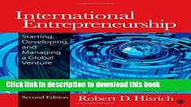 Read Books International Entrepreneurship: Starting, Developing, and Managing a Global Venture