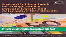 Download Research Handbook on Hedge Funds, Private Equity and Alternative Investments  Ebook Free