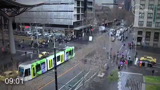 Melbourne tram strike timelapse 27 Aug 2015