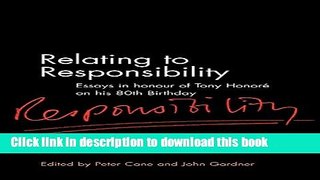 [PDF]  Relating to Responsibility: Essays in Honour of Tony HonorÃ© on his 80th Birthday  [Read]