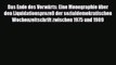 Read Das Ende des Vorwärts: Eine Monographie über den Liquidationsprozeß der sozialdemokratischen