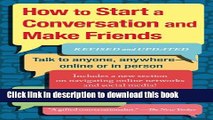 Download How To Start A Conversation And Make Friends: Revised And Updated  Ebook Online