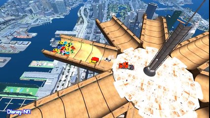 Suvs Color Cars in Spiderman Cartoon for Kids with Funny Nursery Rhymes Song