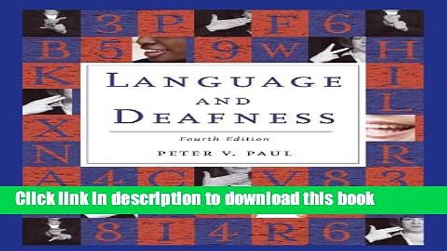 [PDF] Language And Deafness [Read] Full Ebook