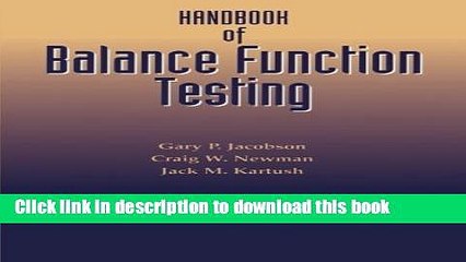 [PDF] Handbook of Balance Function Testing [Download] Full Ebook