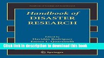 Download Handbook of Disaster Research (Handbooks of Sociology and Social Research) Free Books