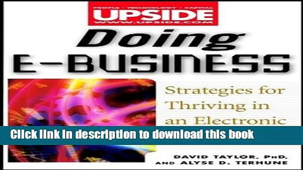 Read Doing eBusiness: Thriving in an Electronic Marketplace Ebook Free