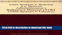 Read Unix System V Release 3.2: System Administrator s Reference Manual (AT T UNIX System V