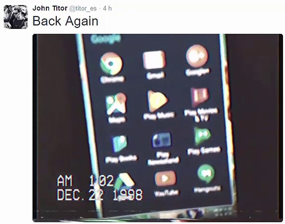 Mysterious twitter account John Titor rises recorded video of a smartphone in 1998