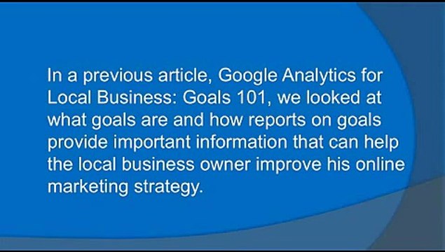 Google Analytics: How to Set Up Goals for Your Local Business Website