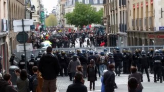 Rennes - Manifestation Loi Travail 28 avril 2016 - Charge CRS