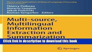 Read Multi-source, Multilingual Information Extraction and Summarization (Theory and Applications