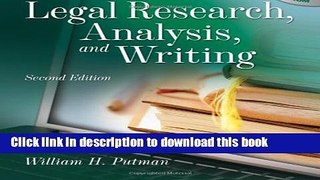 [PDF]  Legal Research, Analysis and Writing  [Download] Online