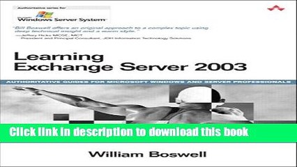 Download Learning Exchange Server 2003  PDF Free
