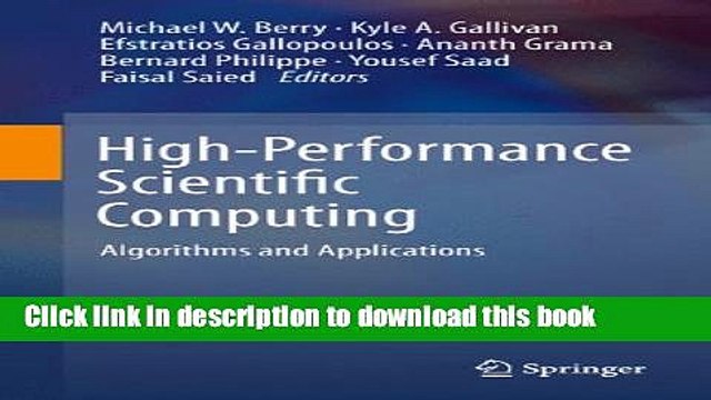 Read High-Performance Scientific Computing: Algorithms and Applications Ebook Free