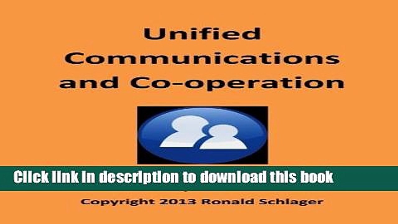 Read Unified Communications and Co-operation  Ebook Free