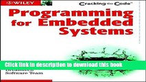 Read Programming for Embedded Systems: Cracking the Code PDF Free