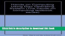 Read Hands-On Computing Using Ms-DOS (The hands-on computing textbook series)  PDF Free