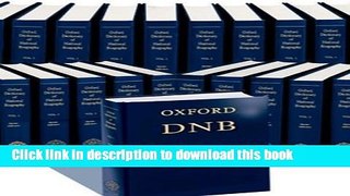 Read Book Oxford Dictionary of National Biography Plus Index of Contributors (60 Volumes) ebook