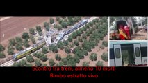 Scontro tra treni, almeno  27 morti e 50 feriti Bimbo estratto vivo