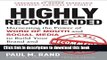 Read Books Highly Recommended: Harnessing the Power of Word of Mouth and Social Media to Build