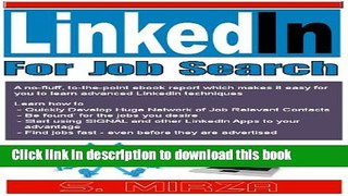 Read LinkedIn For Job Search (Tech-Smart Social Media eBooks Book 1) PDF Free