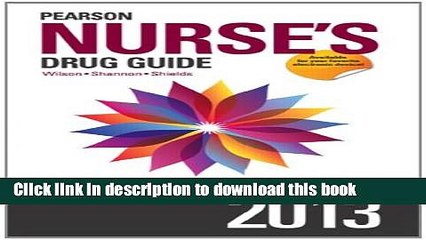 PDF Pearson Nurse s Drug Guide 2013 (2nd Edition)  EBook