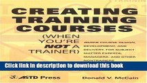 [PDF] Creating Training Courses Read Online