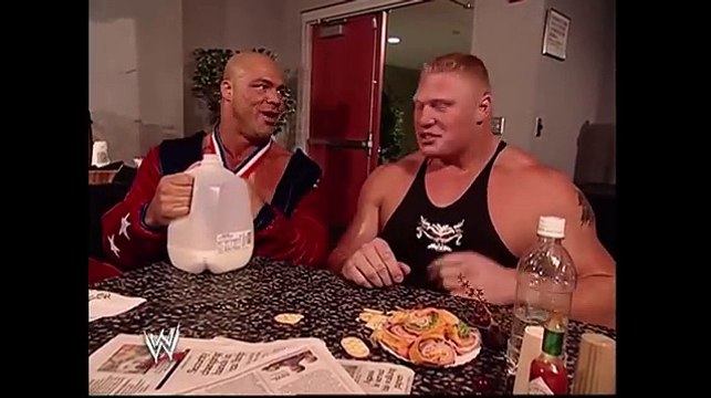 WWE Brock Lesnar And Kurt Angle WWE Funny Moment HD
