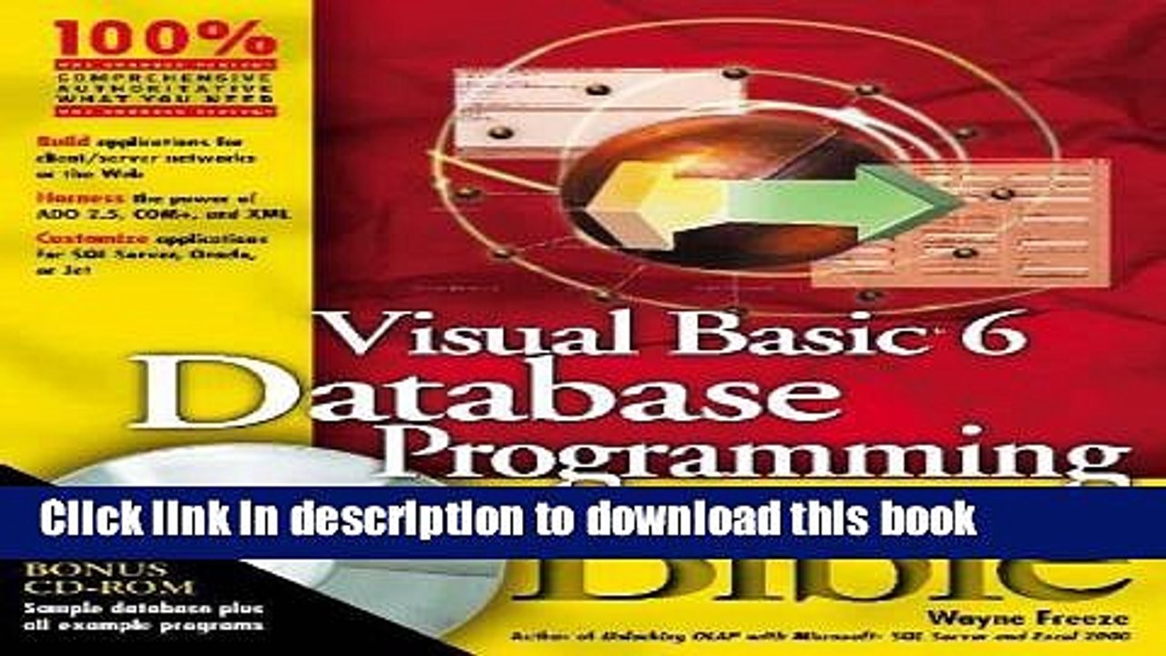 Read Visual Basic 6 Database Programming Bible Ebook Free
