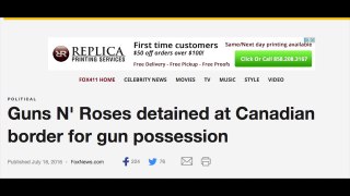 Guns N' Roses News - Band Stopped At Canadian Border for Gun Posession