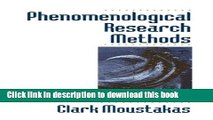 Read Book Phenomenological Research Methods ebook textbooks