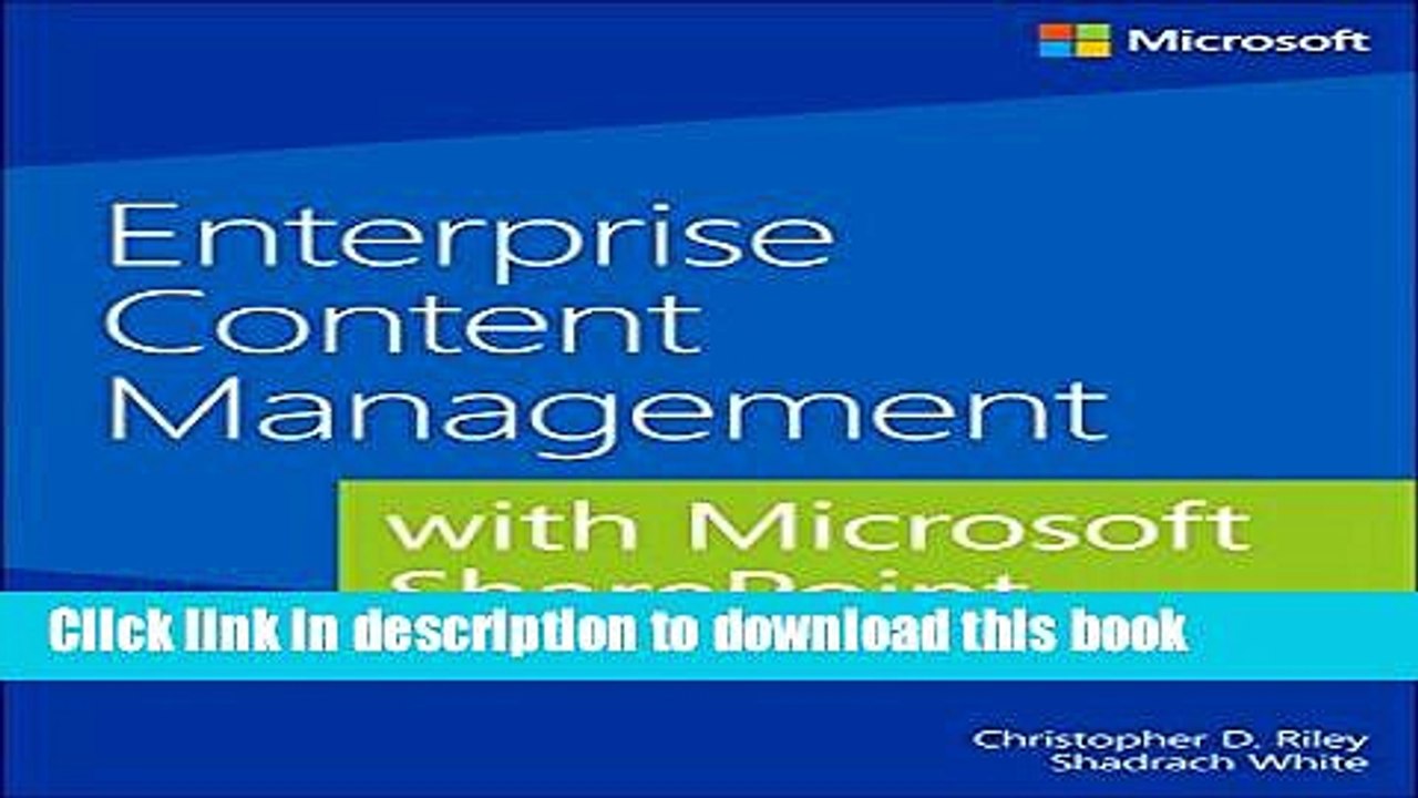 Read Enterprise Content Management with Microsoft SharePoint Ebook Free