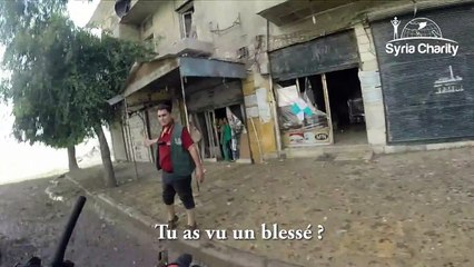 La vie d'un brancardier pendant un bombardement en Syrie