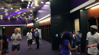 Minnesota Vikings Locker Room - US Bank Stadium.