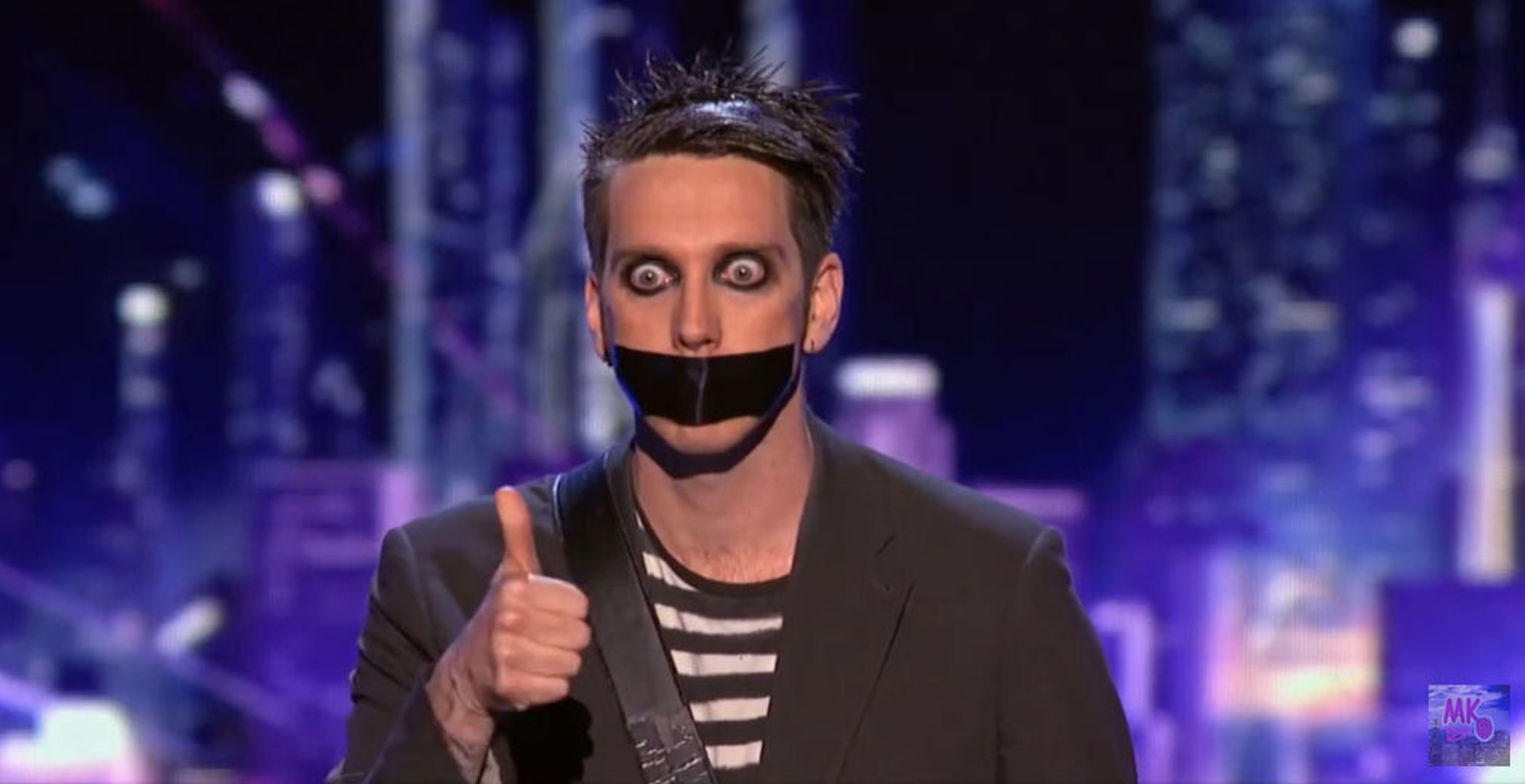 Tape Face Strange Mime Uses Howie Mandel in Musical Act America's Got Talent  2016 - video Dailymotion