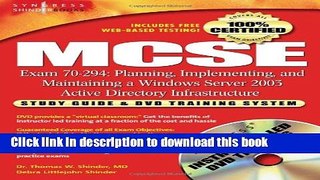 Read MCSE Exam 70-294 Study Guide and DVD Training System: Planning, Implementing, and Maintaining