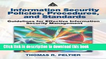 Read Book Information Security Policies, Procedures, and Standards: Guidelines for Effective